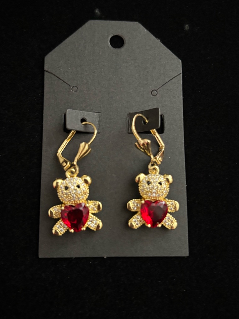 Gold Plated Teddy Bear Earrings 16$